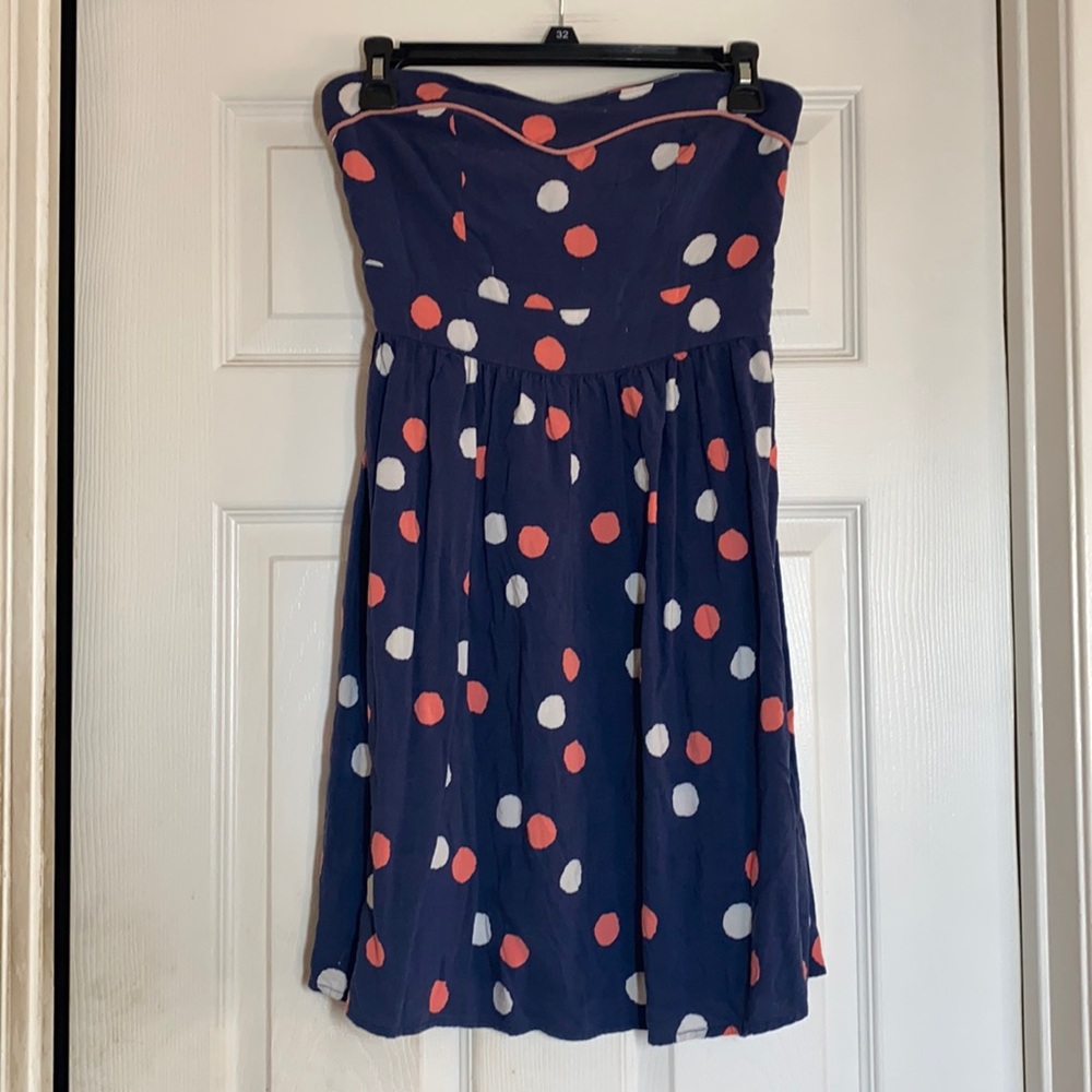 2/$15 - Spring polka dot strapless mini dress